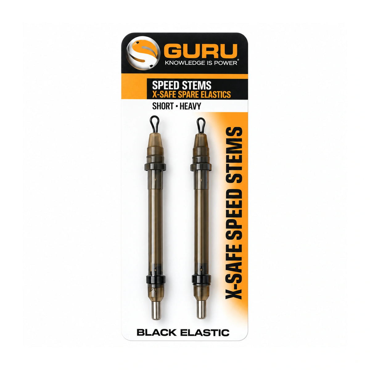 Guru X-Safe Speed Stems Spare Elastics – Short Heavy met zwart elastiek