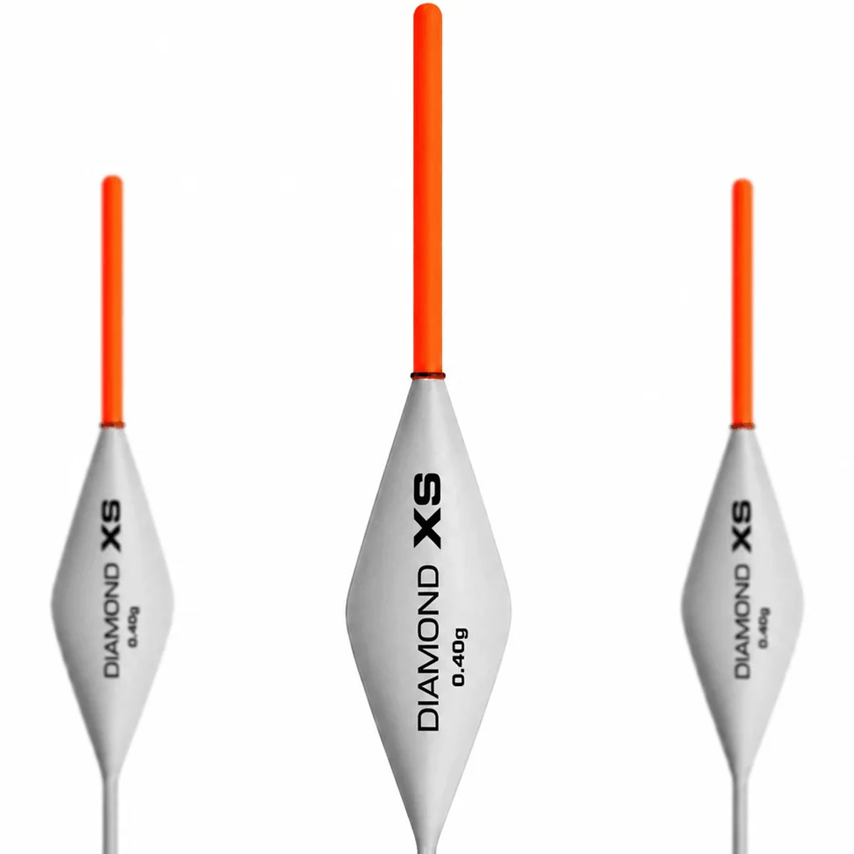 Guru XS Inline Diamond dobbers met oranje antennes en grijze lichamen