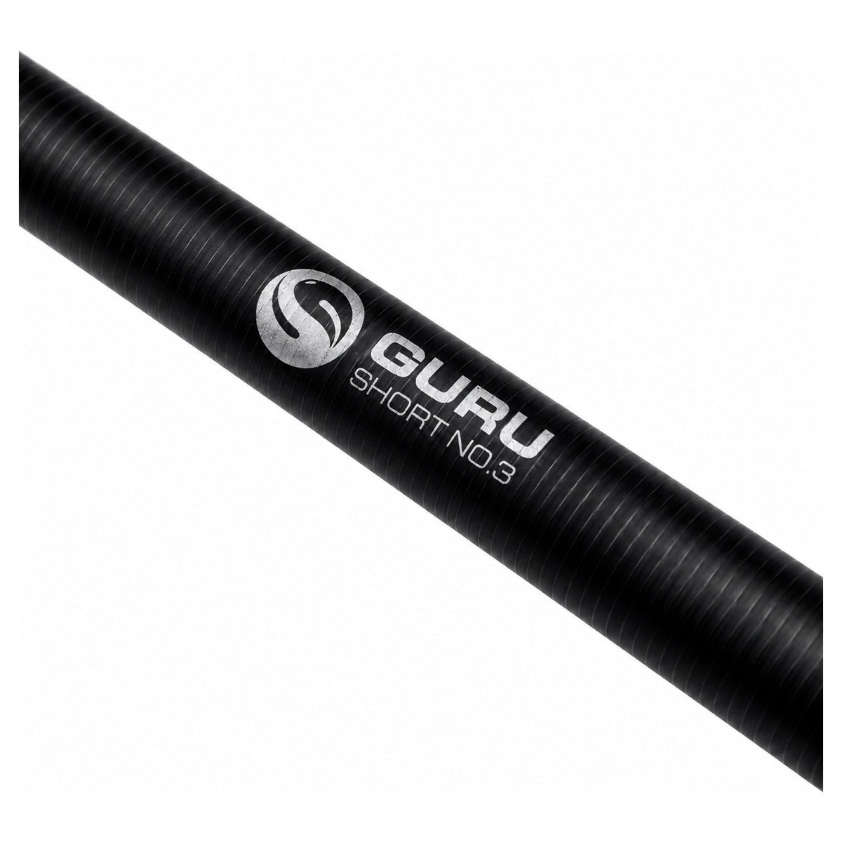 Guru Zero 400 Short No. 3 – detail van het zwarte hengeldeel met opdruk