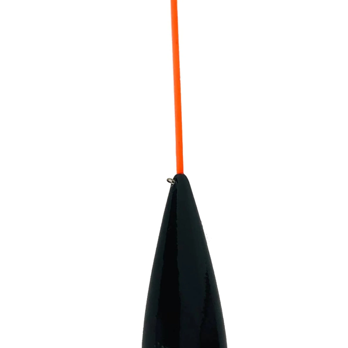 Carpshop24 Kanaal 3 dobber – detail van de rode antenne en het zwarte dobberlichaam