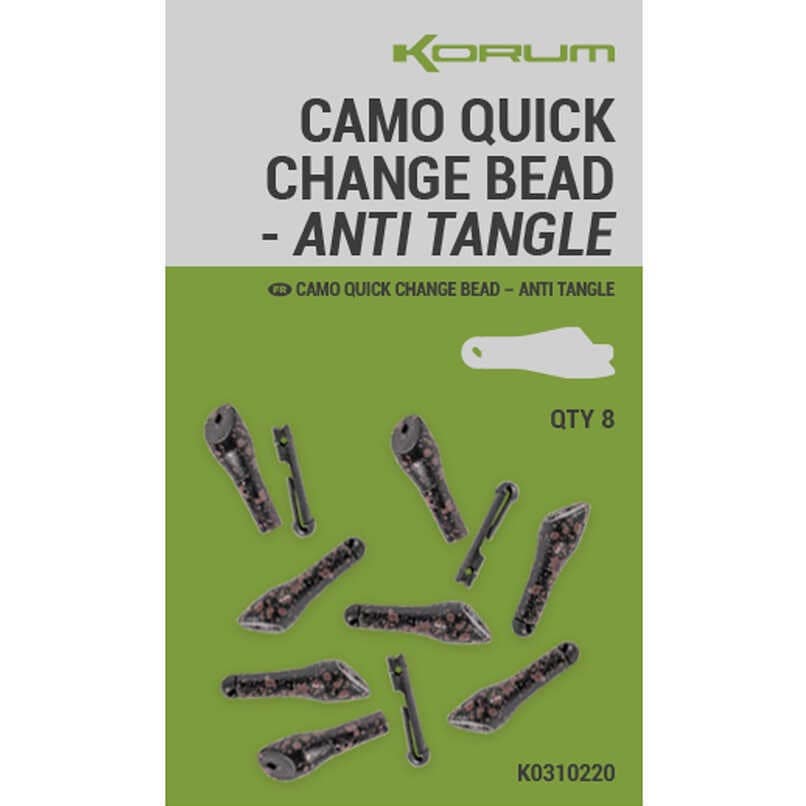 Korum camo quick change bead anti-tangle