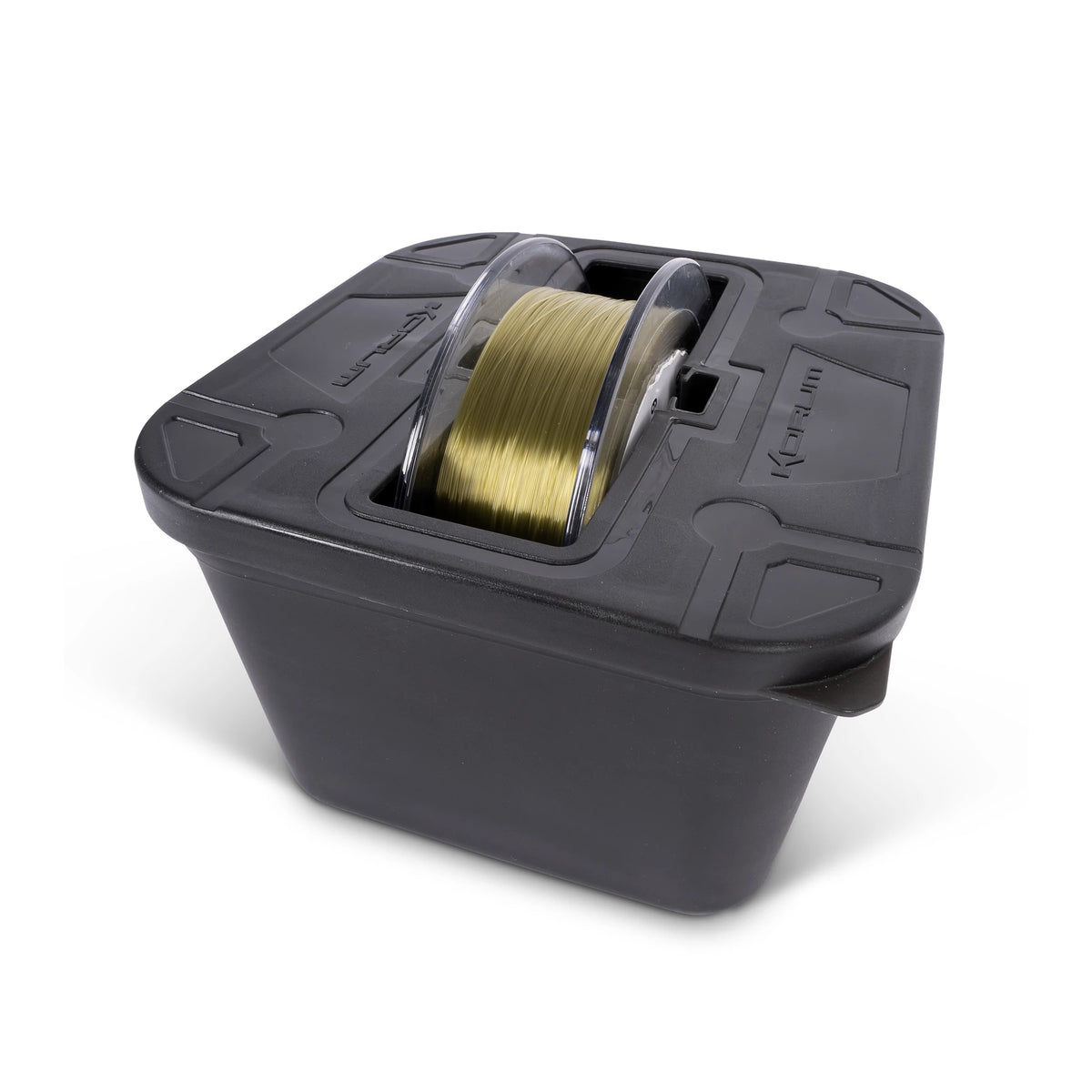 Korum Fishing Line Spooler – schuin overzicht met lijnspoel