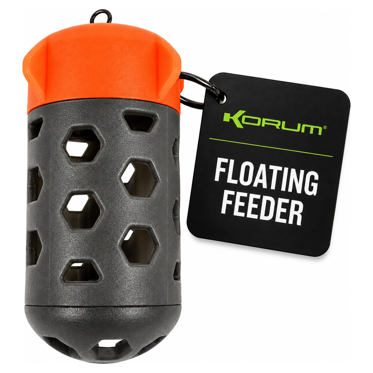 Korum Floating Feeder K0320069 met oranje drijfkap en productlabel