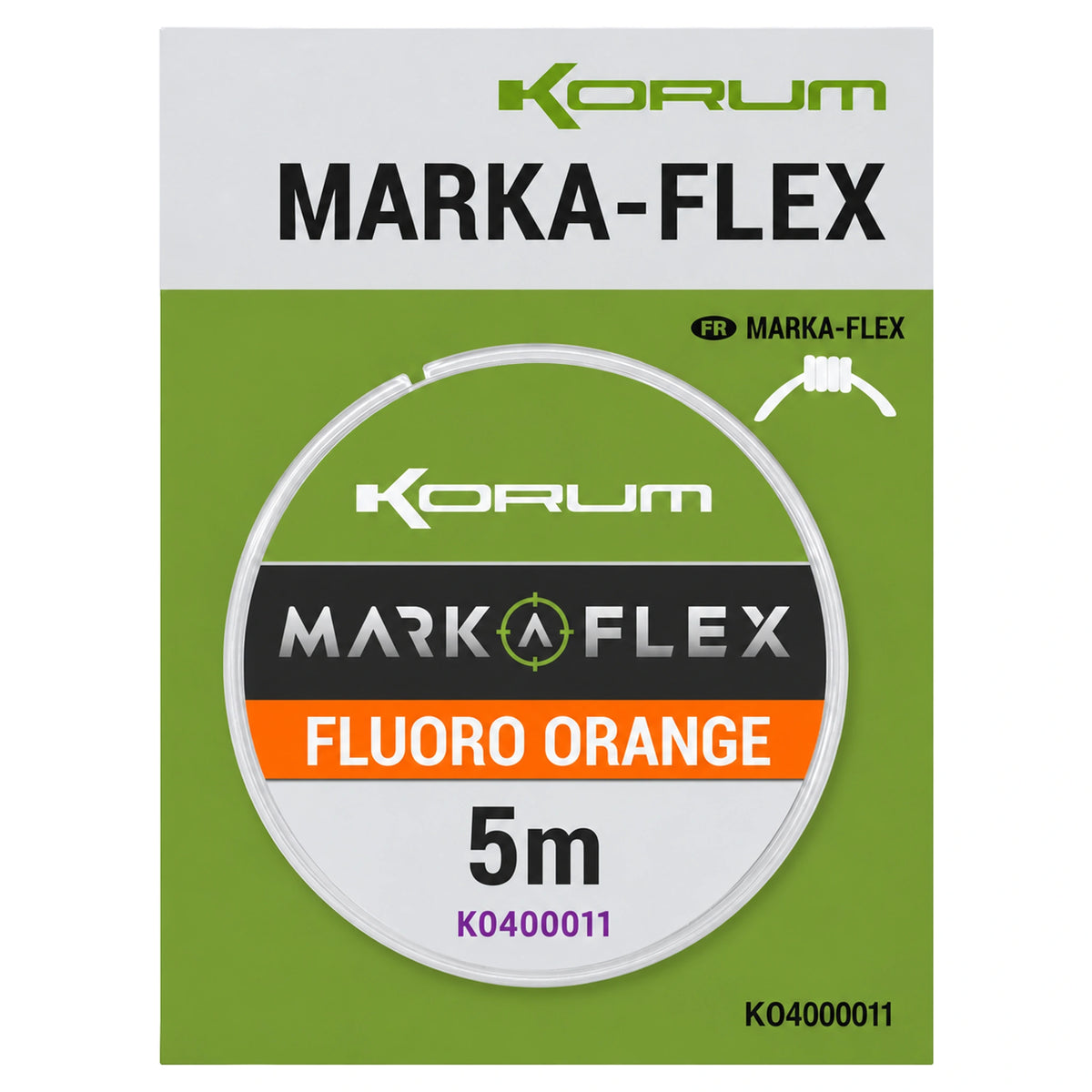 Korum Marka-Flex verpakking met ronde spoel en opdruk Fluoro Orange 5 m