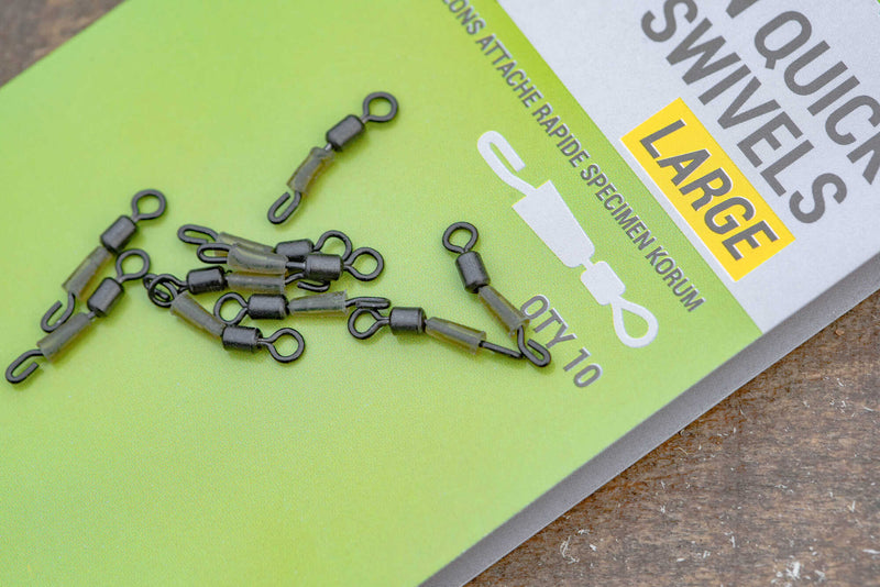 Korum specimen quick snap swivels large