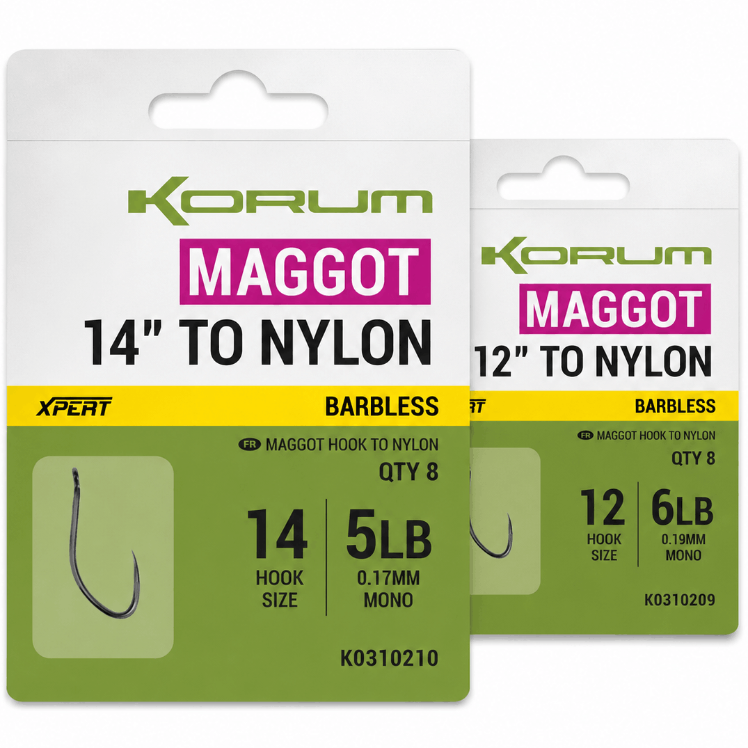 korum-xpert-Maggot-Hook-to-Nylon