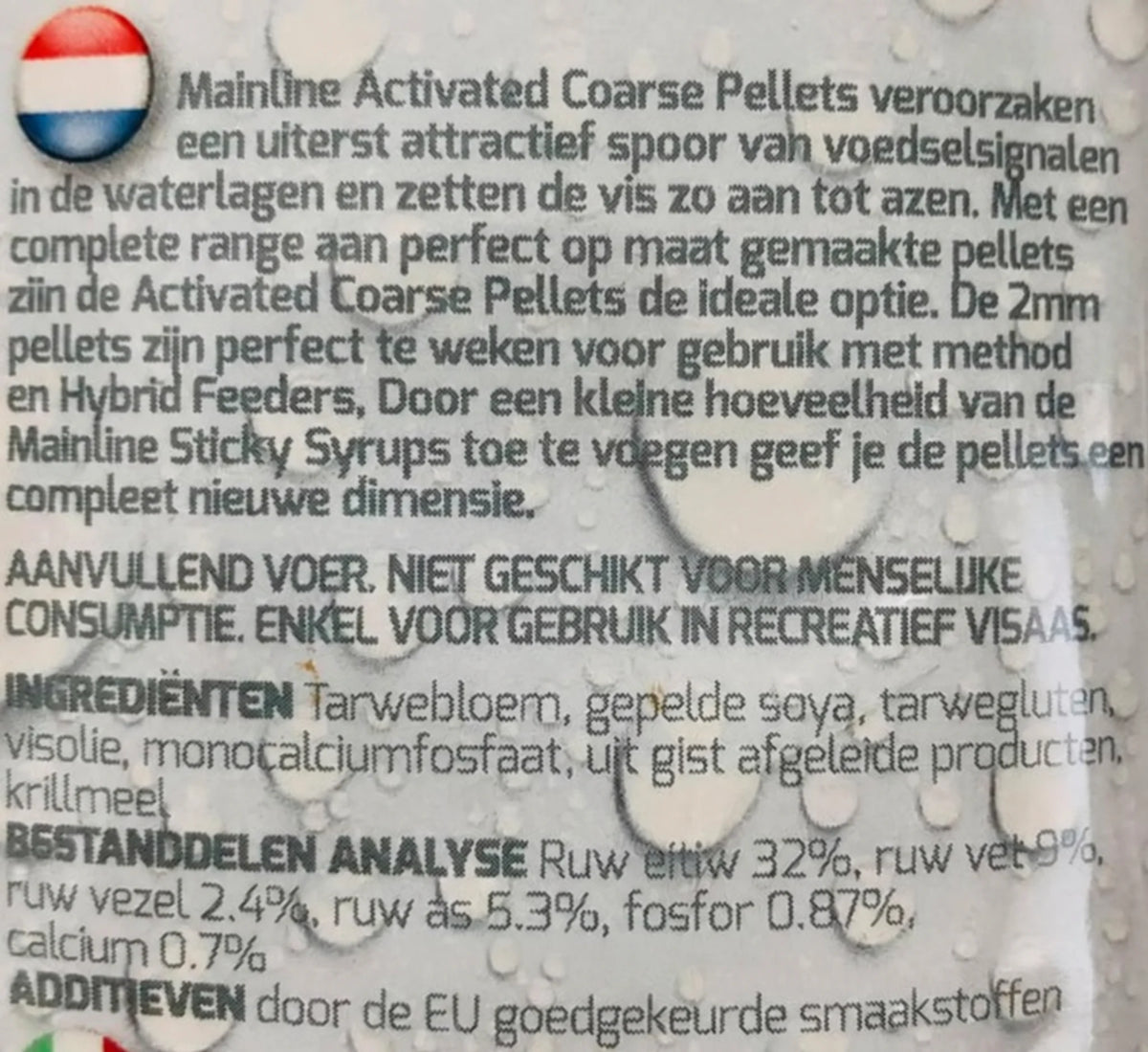 Mainline Activated Coarse Pellets – productinformatie, ingrediënten en analyse