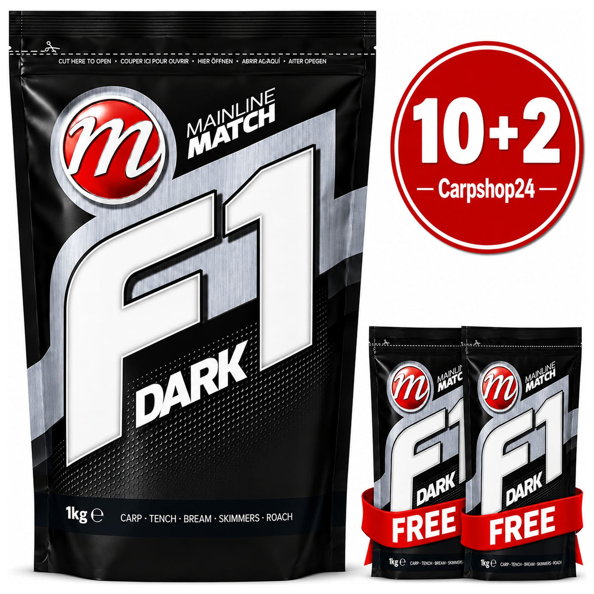 Mainline Match F1 Dark grondvoer 1 kg 10+2 pakketdeal cover