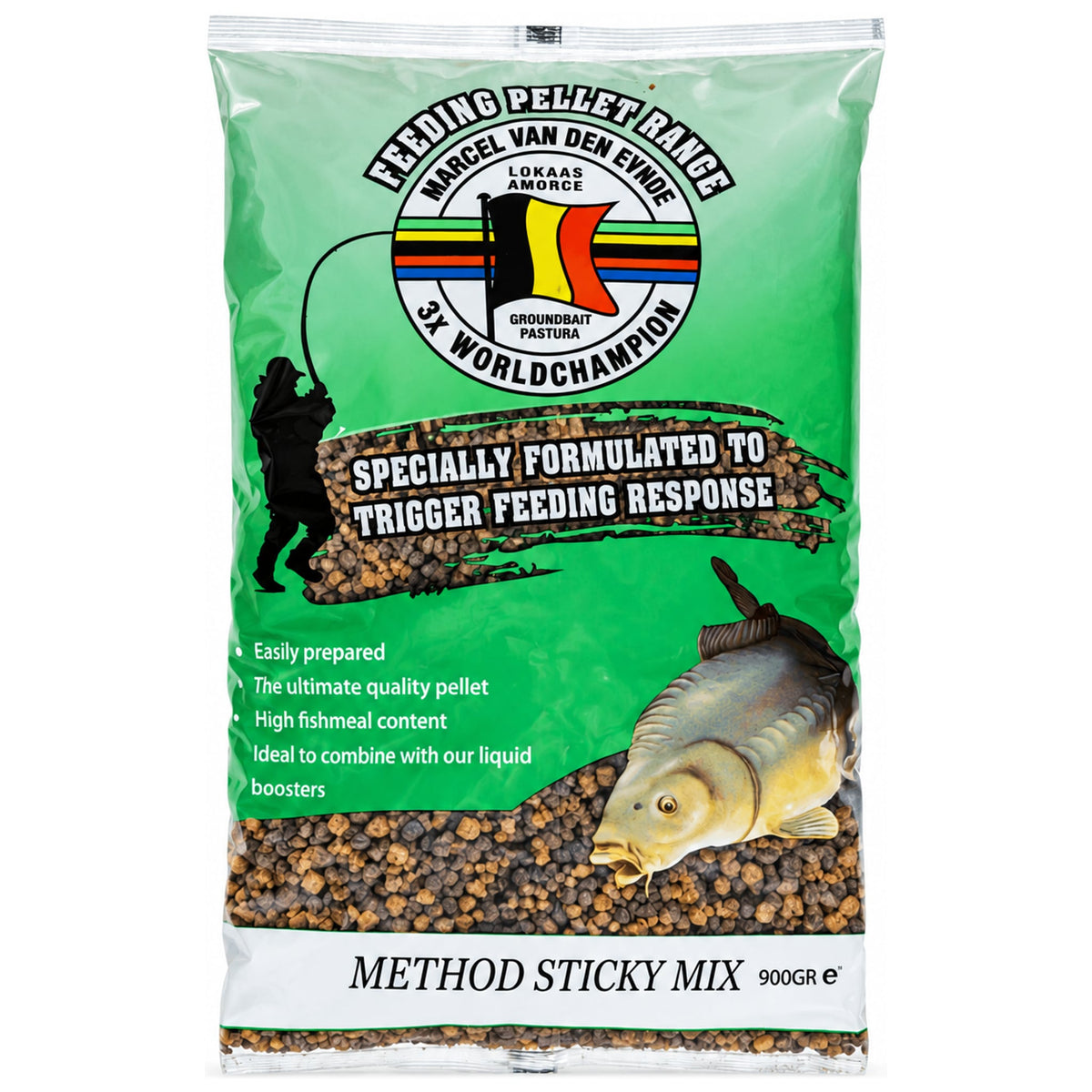 Marcel Van Den Eynde Method Sticky Mix 900g – groene verpakking met karper