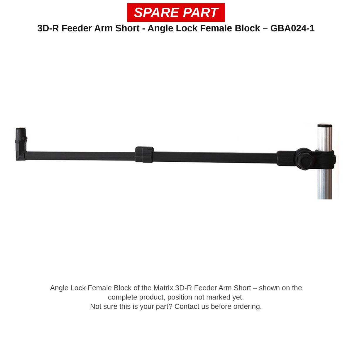 Matrix 3D-R Feeder Arm Short - Angle Lock Female Block – Hoekvergrendelblok voor 3D-R Feeder Arm