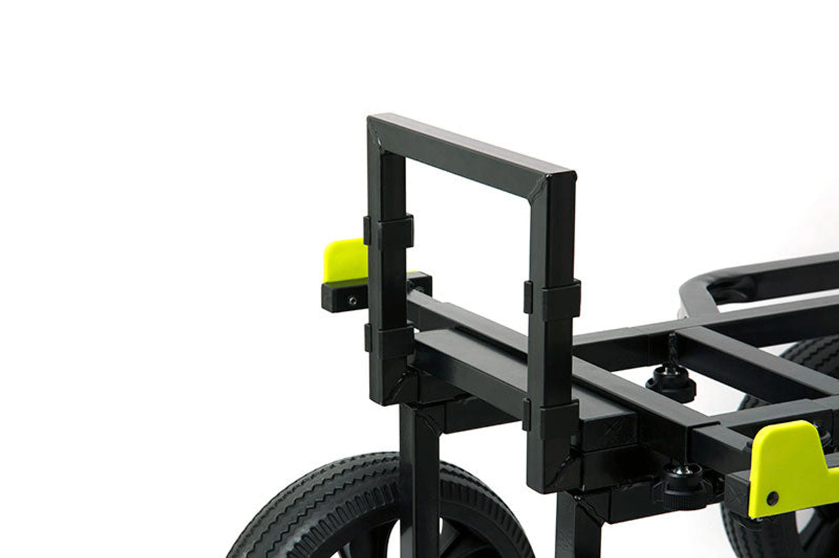 Matrix 4 Wheel Transporter – detail van verstelbaar voorste vergrendelingsframe voor zitkist