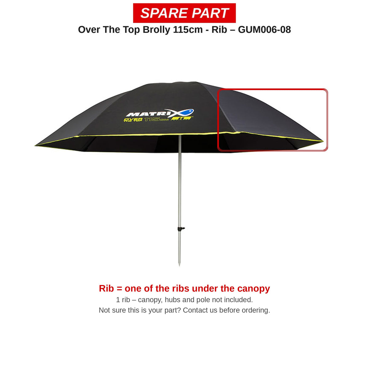 Matrix Balein Over The Top Brolly 115 cm – GUM006-08