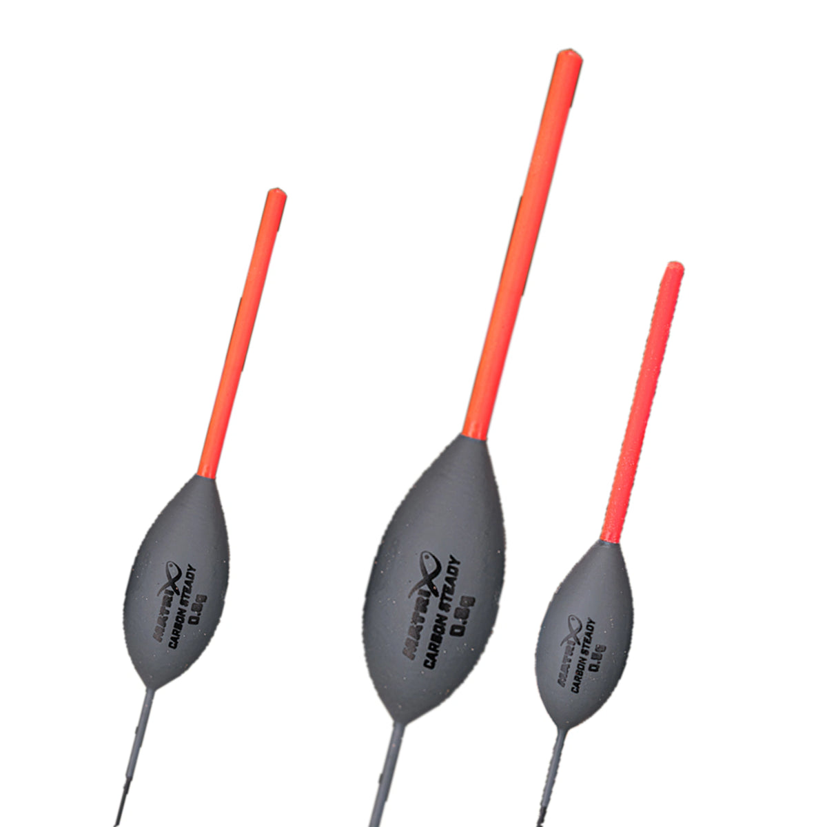 Matrix Carbon Steady-dobbers met 0.80 g centraal, 0.80 g links en 0.50 g rechts