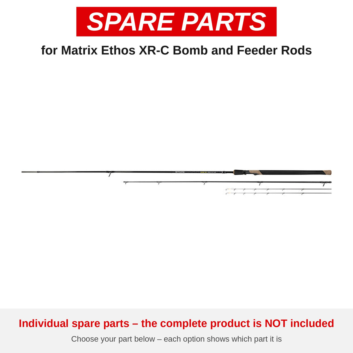 Matrix Ethos XR-C Bomb and Feeder Rods – onderdelen (GRD184/B)