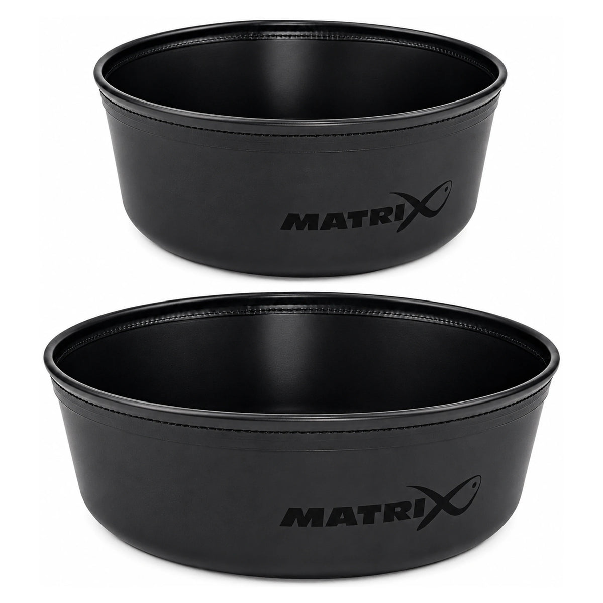 Matrix EVA Moulded Bowls met beide zwarte aasbakken van 5,0 en 7,5 liter