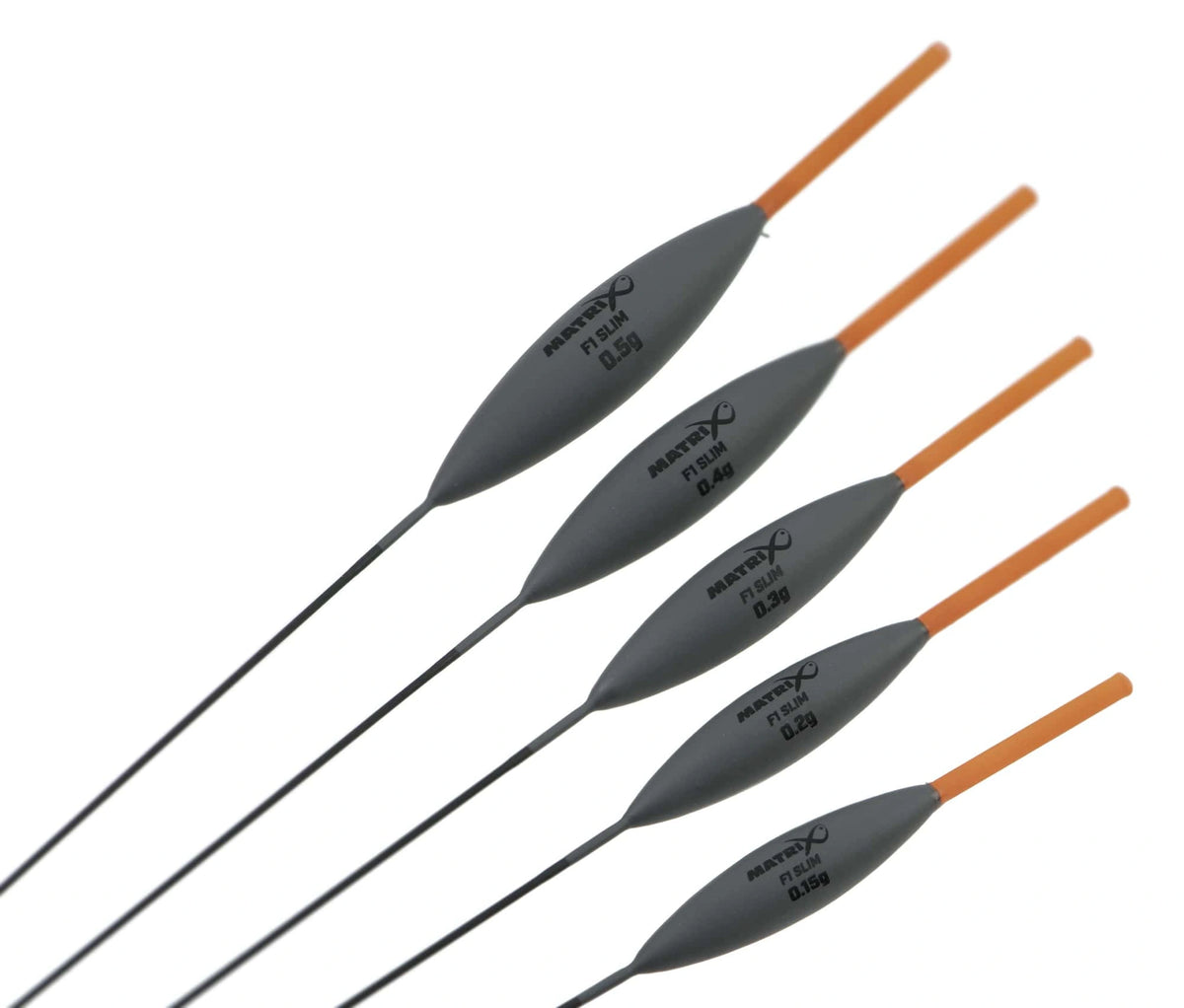 Matrix F1 Slim Pole Float – set slanke F1-dobbers in diagonale opstelling