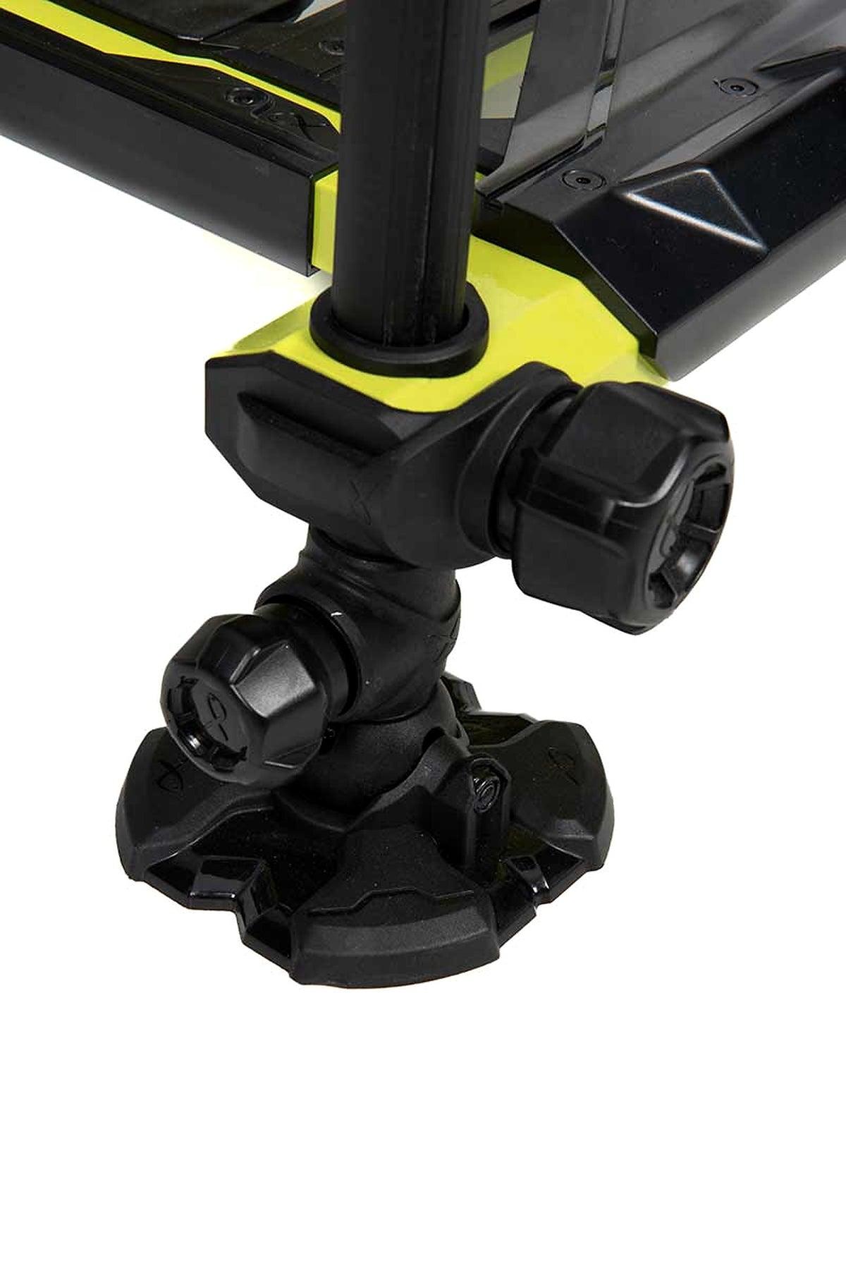 Matrix F25 Pro Swivel Seatbox Lime Edition met verstelbare poot met brede moddervoet