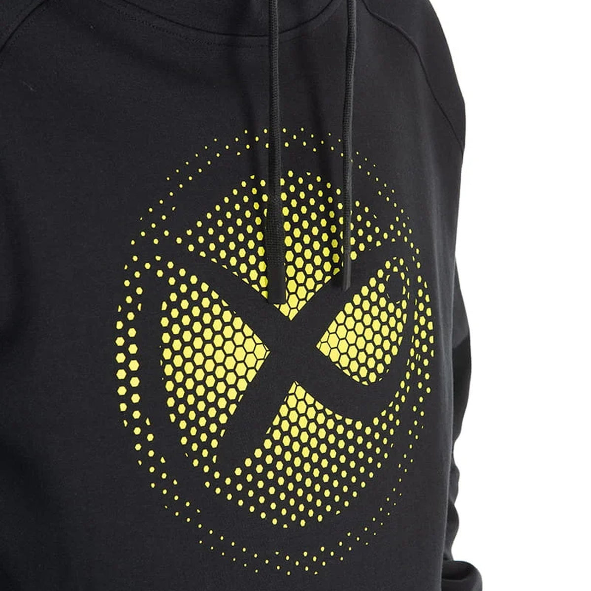 Matrix Fade Logo Hoody Black/Lime – volledig borstlogo detail