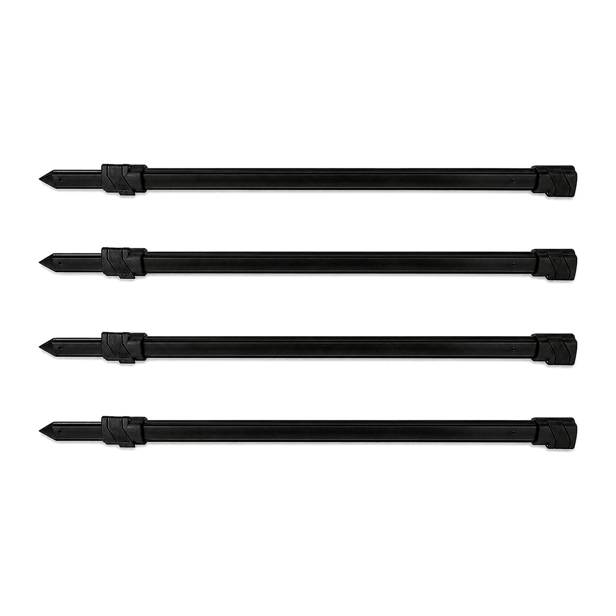 Matrix Freeflow Leg Extensions – vier zwarte pootverlengers met camlocks en puntuiteinden