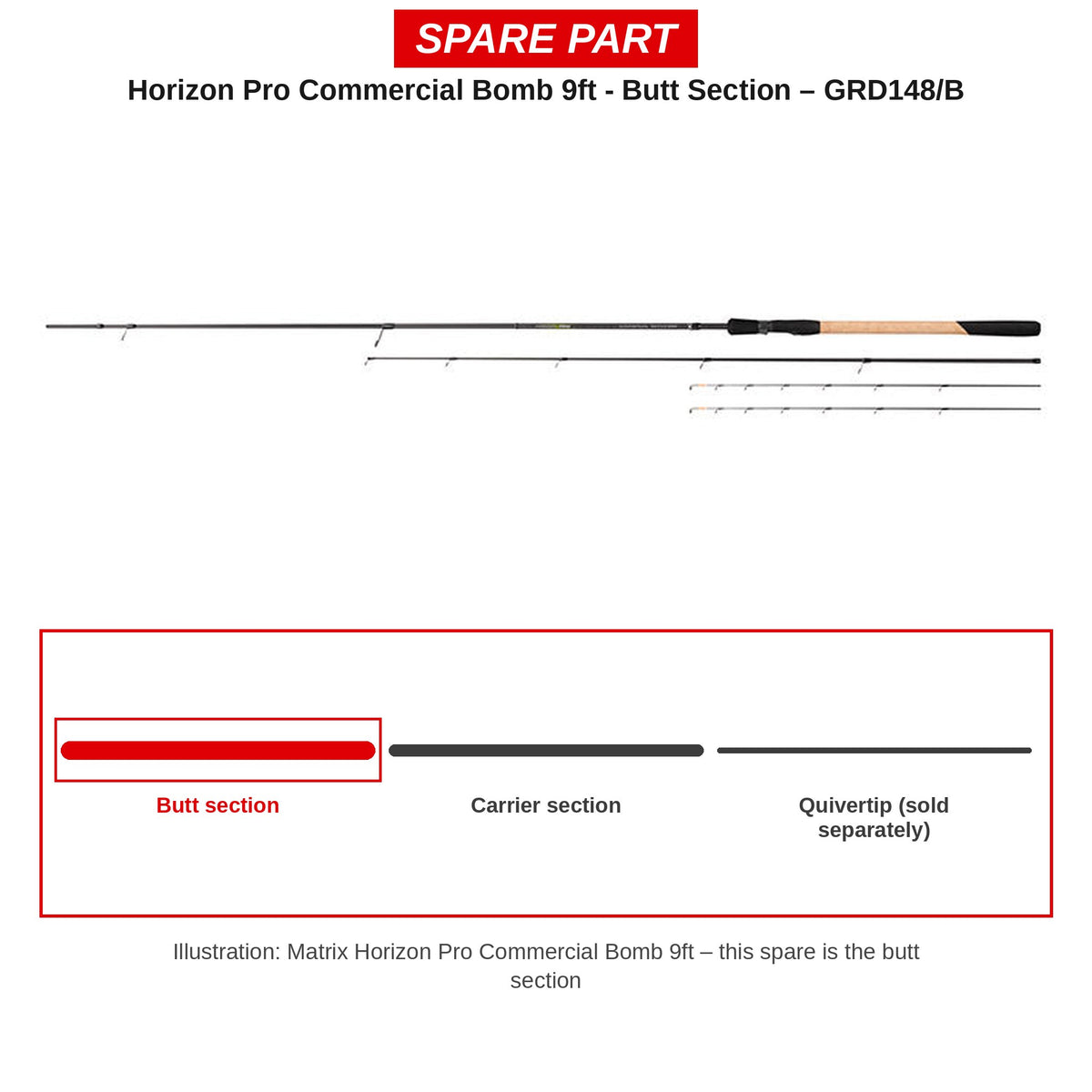 Matrix Handdeel Horizon Pro Commercial Bomb 9ft – GRD148/B