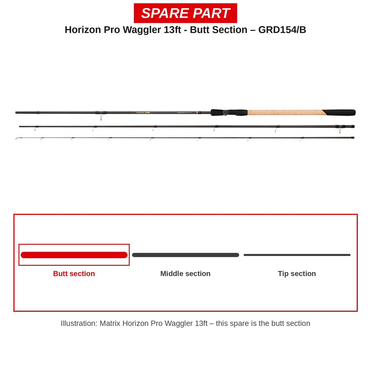 Matrix Handdeel Horizon Pro Waggler 13ft – GRD154/B