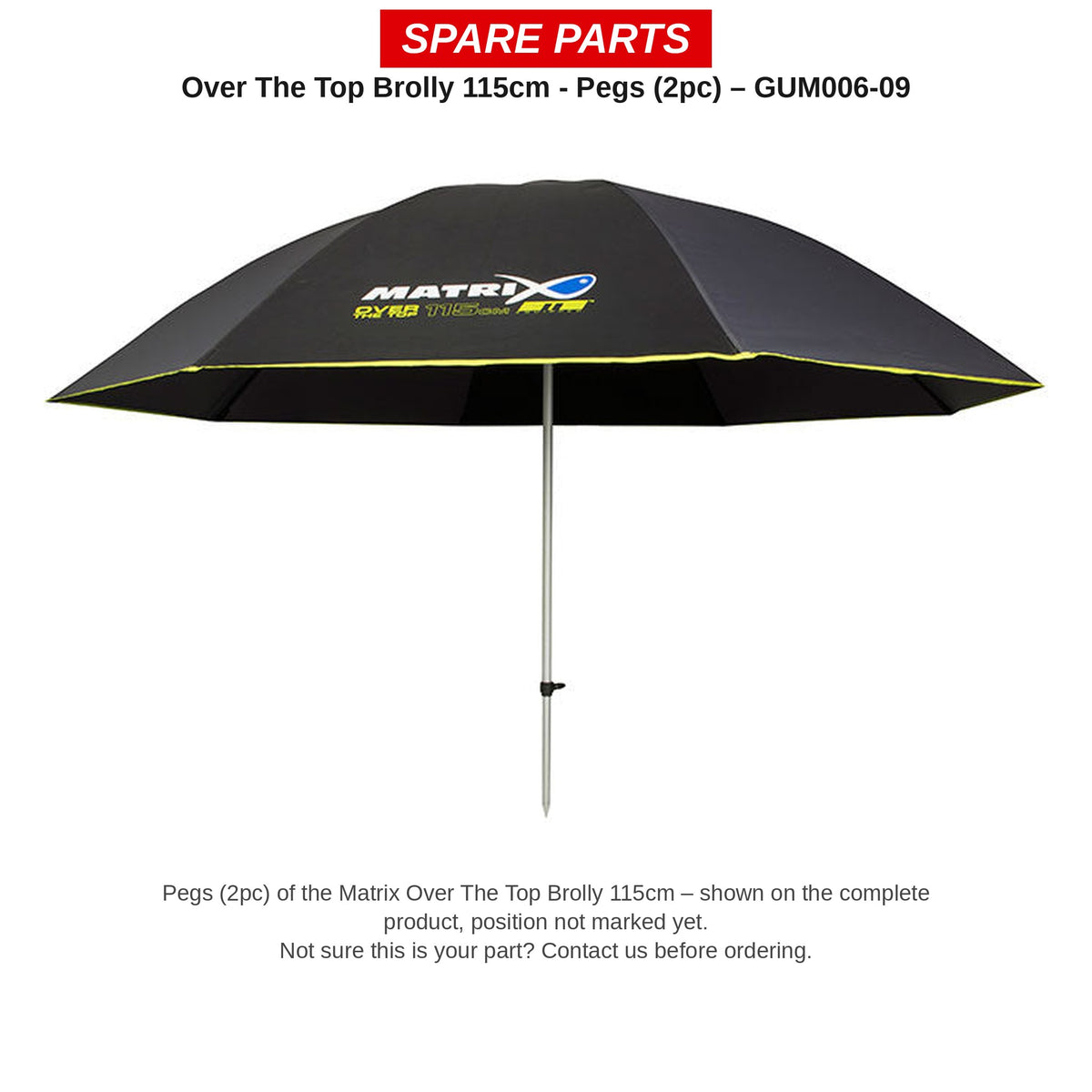 Matrix Haringen Over The Top Brolly 115 cm (2 stuks) – GUM006-09
