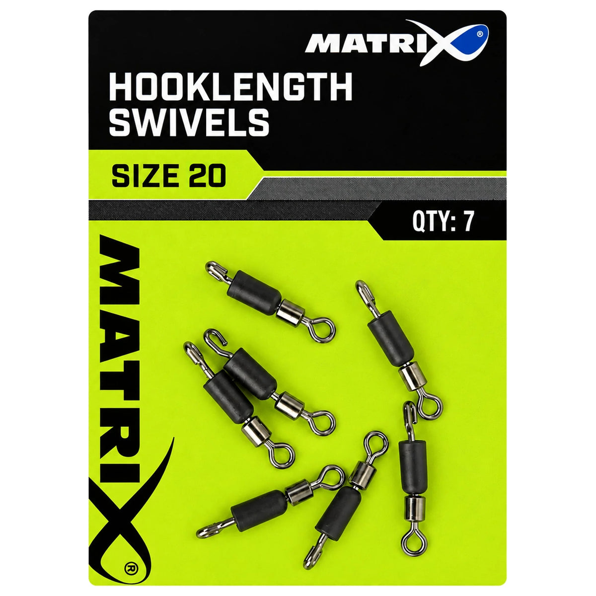 Matrix Hooklength Swivels maat 20 per 7 stuks