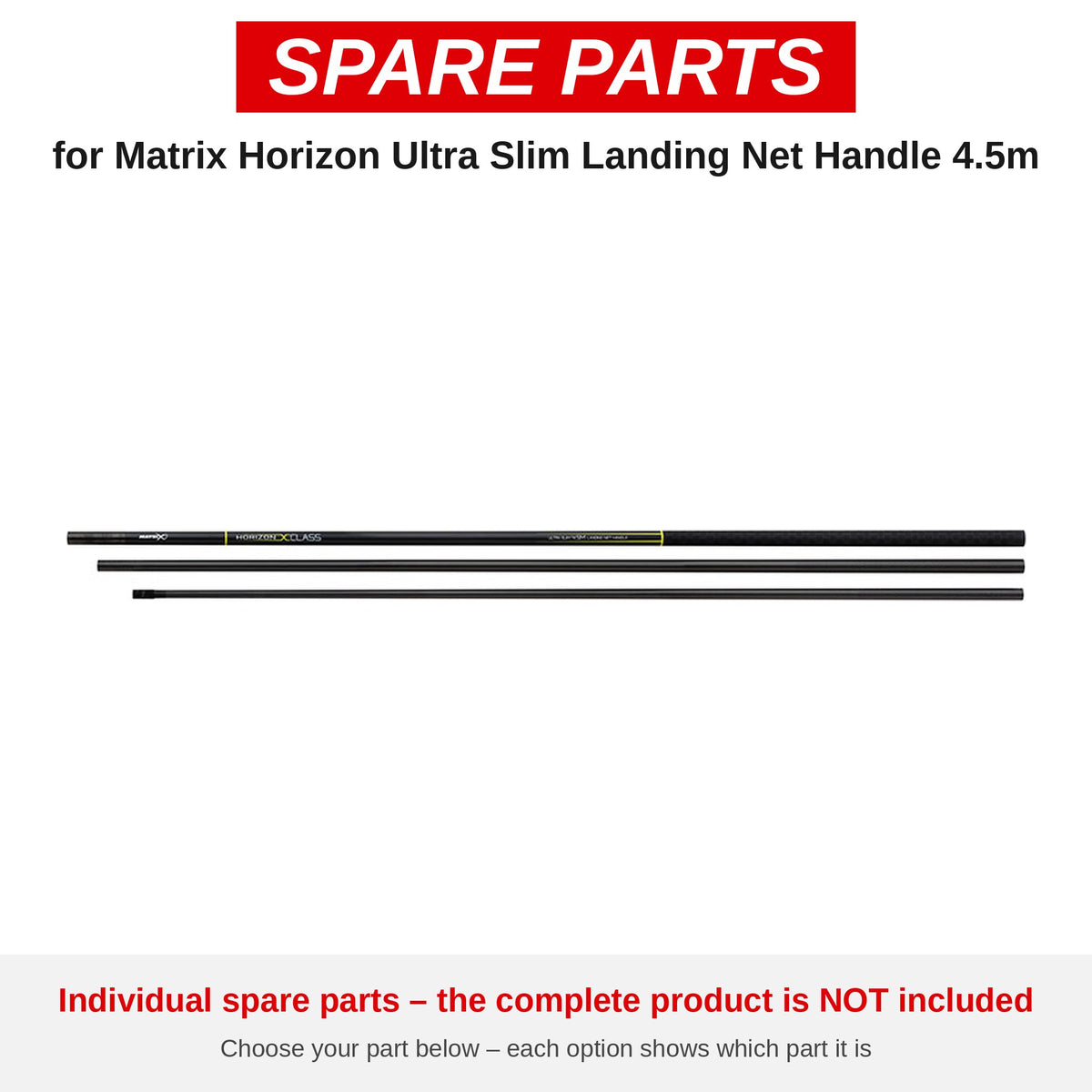 Matrix Horizon Ultra Slim Landing Net Handle 4.5m – onderdelen (GLN061-1)