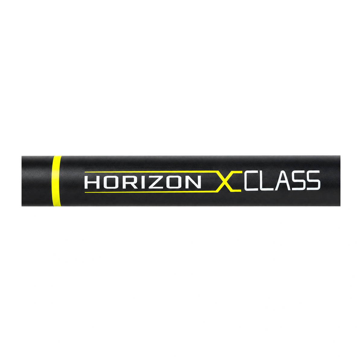 Matrix Horizon schepnetsteel – horizontaal detail van de HORIZON X CLASS-bedrukking en gele band