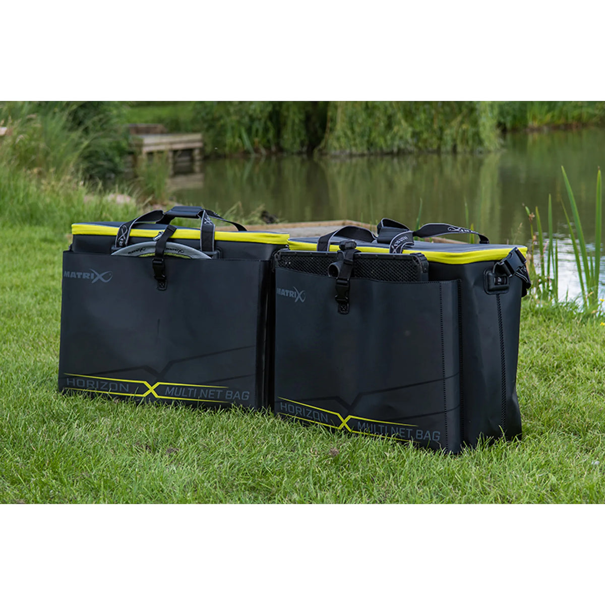 Matrix Horizon X EVA Multi Net Bags in twee formaten naast het water