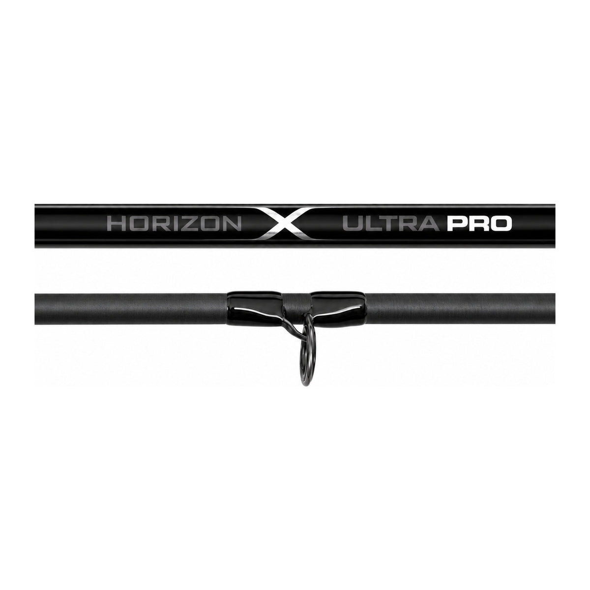Matrix Horizon X Ultra Pro Distance Feeder Rod – modelopdruk op de blank en detail van het geleideoog