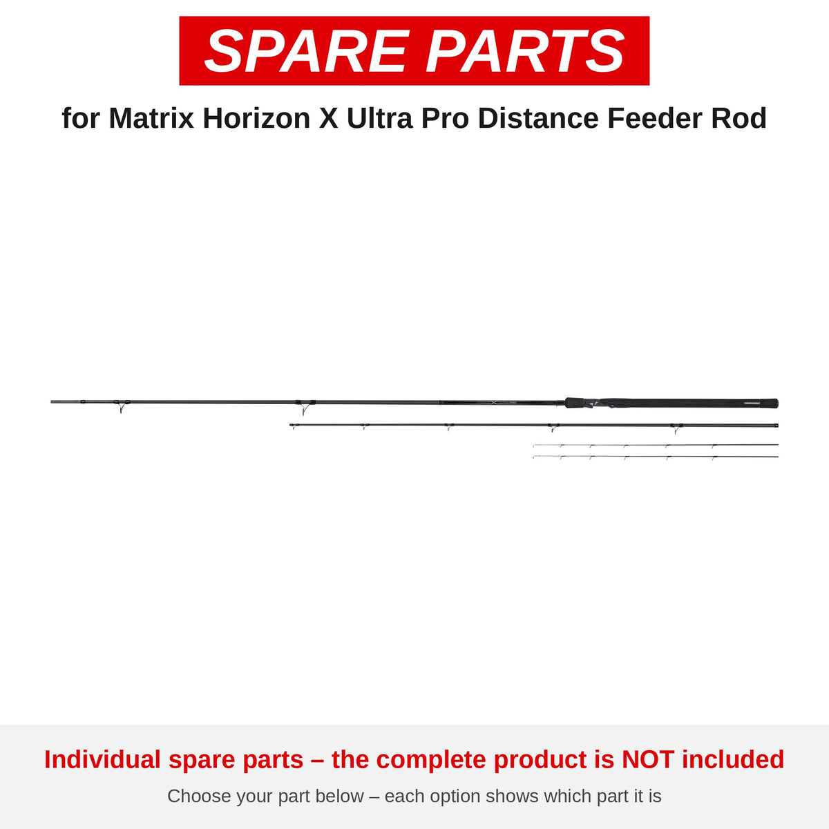 Matrix Horizon X Ultra Pro Distance Feeder Rod – onderdelen (GRD264-B)