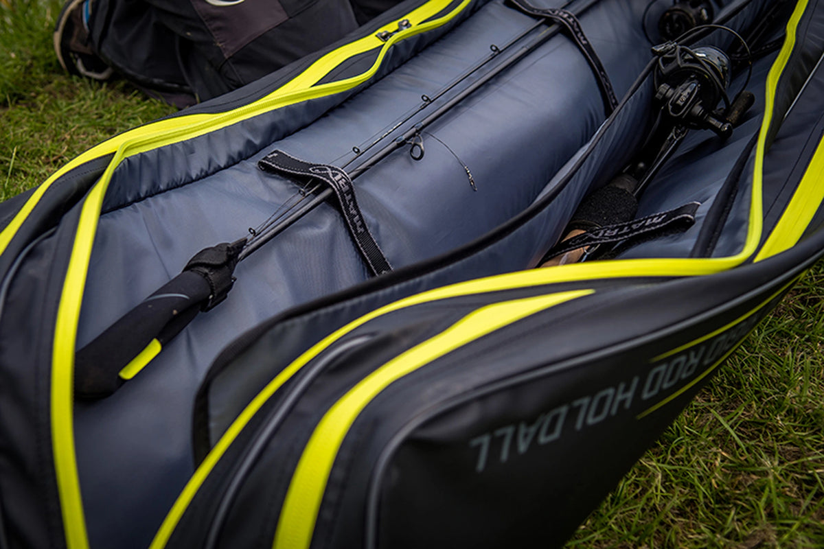 Matrix Horizon X XL Rigid Rod Holdall 3-6 – hengels en molen in gevoerde vakken met Matrix-binnenriemen en tussenschot