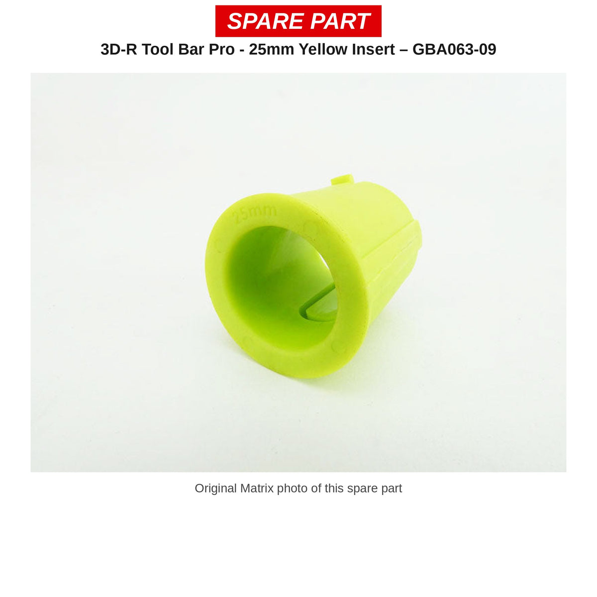 Matrix Inzetstuk 25 mm geel – GBA063-09
