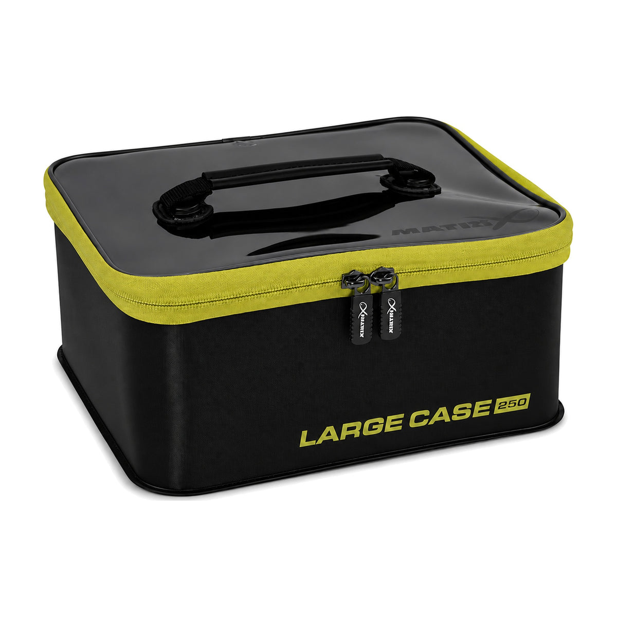 Matrix Large EVA Case 250 – zwarte opbergtas met transparant deksel en gele ritssluiting, cover