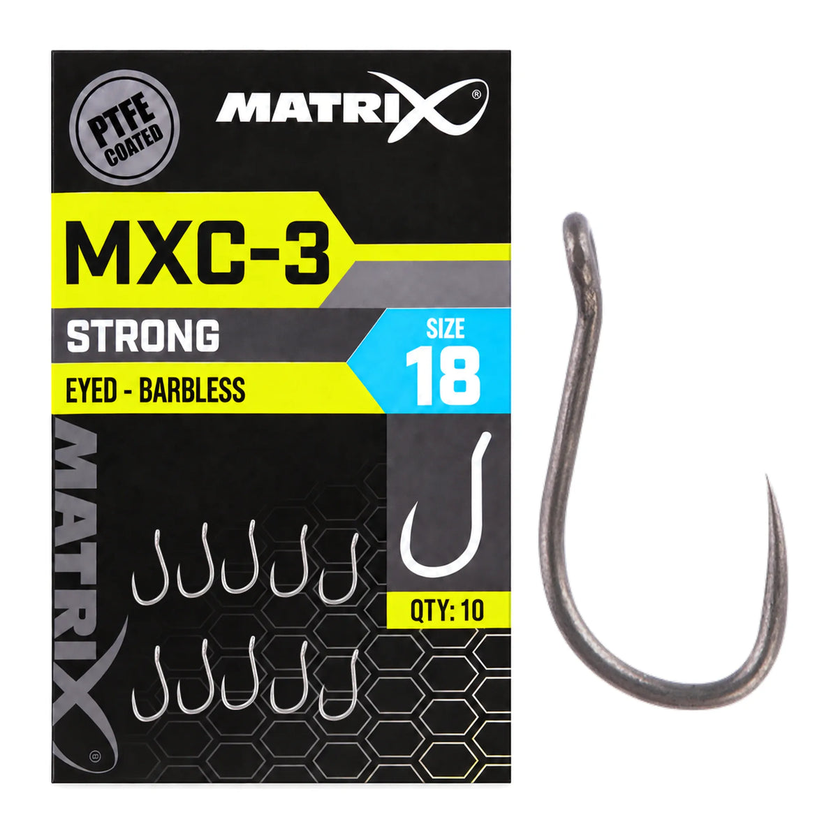 Matrix MXC-3 Strong Eyed haak met oog zonder weerhaak, maat 18