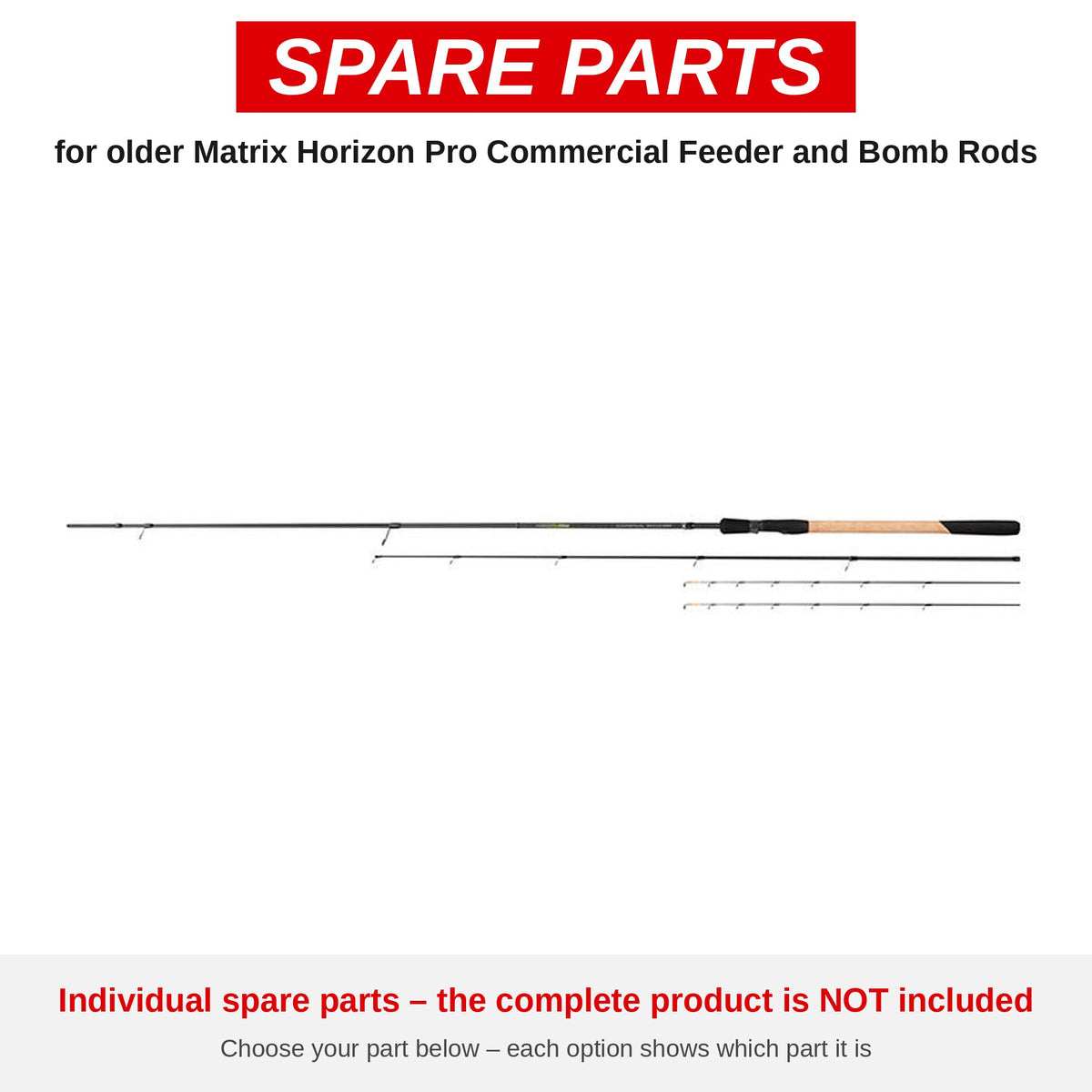 Matrix Older Horizon Pro Commercial Feeder and Bomb Rods – onderdelen (GRD148/B)