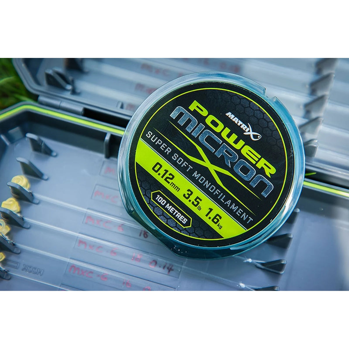 Matrix Power Micron 0,12 mm nylon vislijn op tuigenplankjes