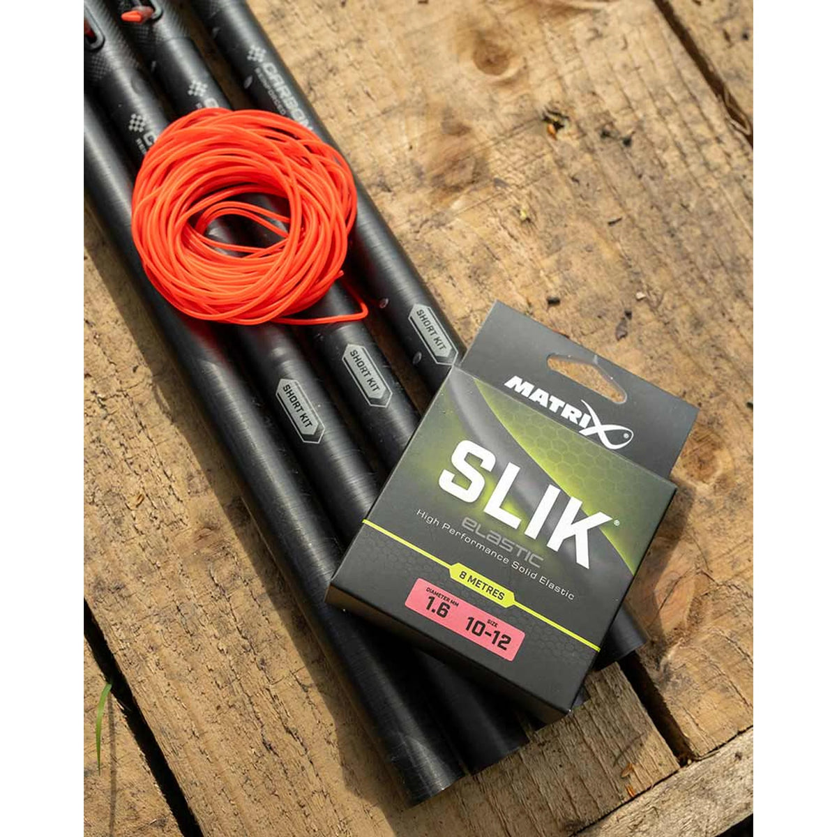 Matrix SLIK Elastic 8 m – rood elastiek 1,6 mm met topkits