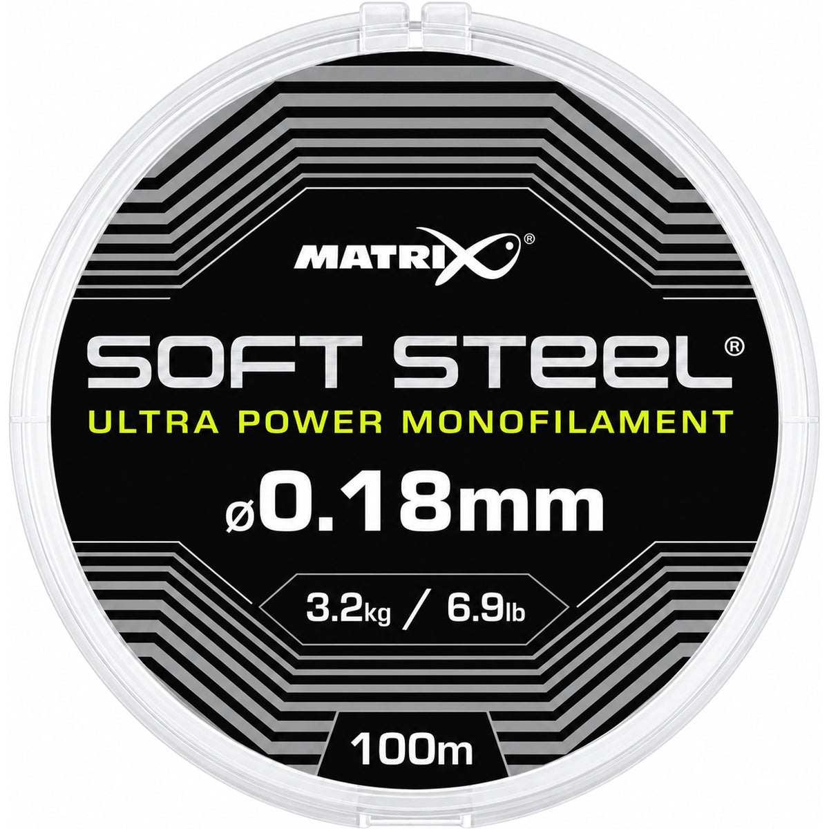 Matrix Soft Steel Ultra Power Monofilament 100m – bestaande spoelverpakking 0,18 mm