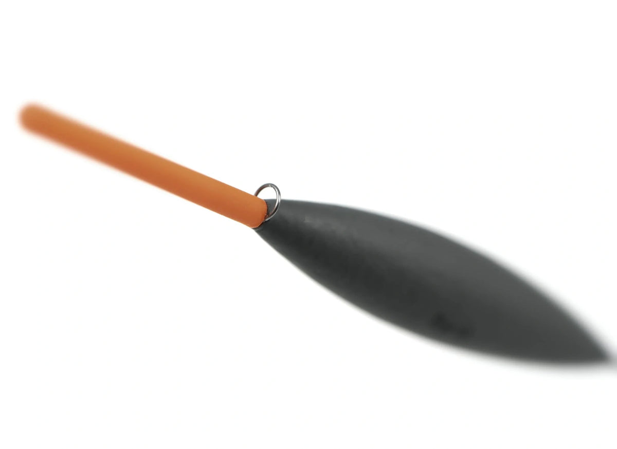 Matrix Stubby Slim Pole Float – detail van het hybride oog bij de oranje antenne
