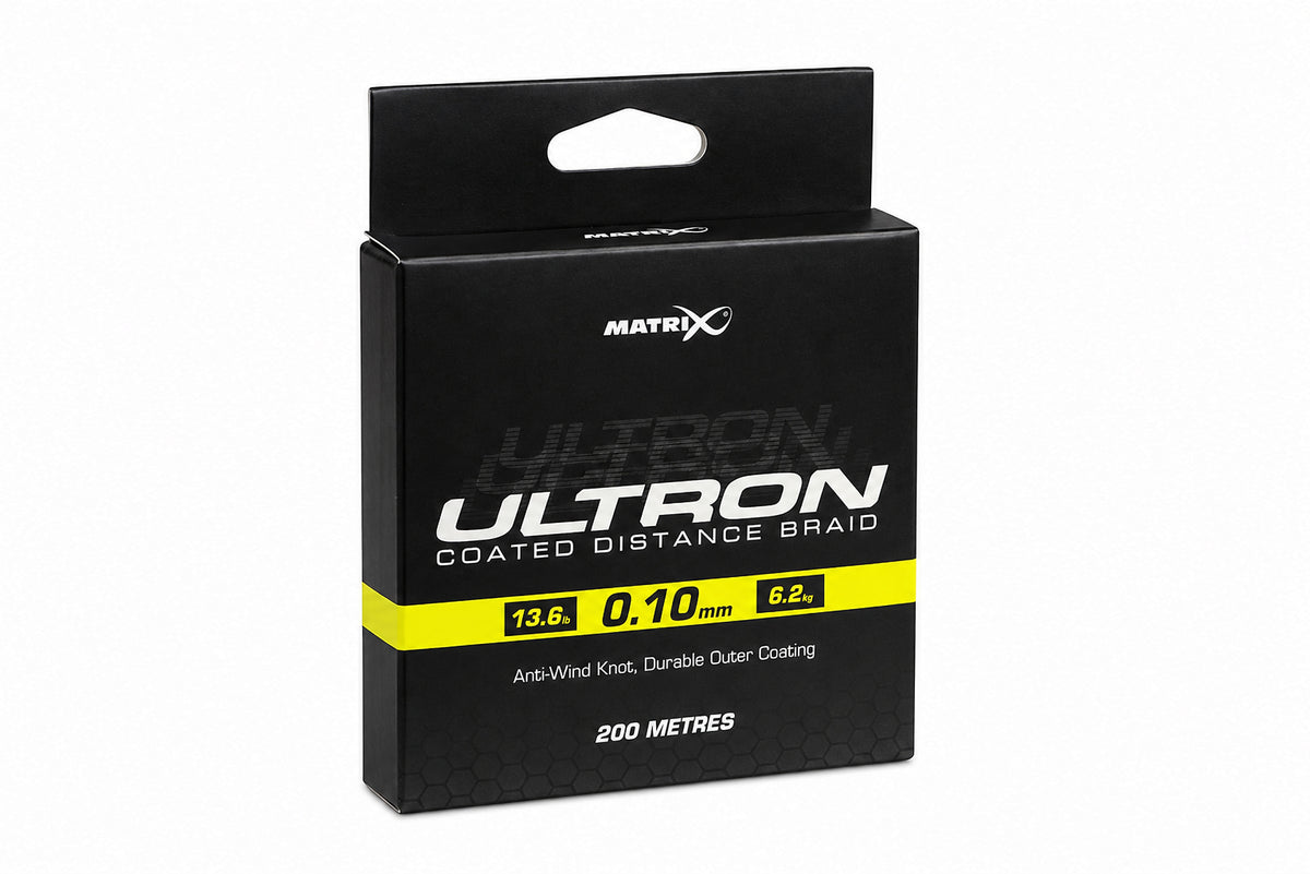 Matrix Ultron Coated Braid 200 m – zwarte verpakking van de 0.10 mm uitvoering