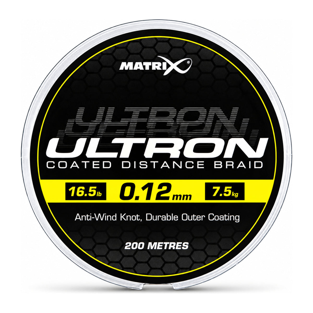 Matrix Ultron Coated Braid 200 m – volledige spoel 0.12 mm, 16.5 lb en 7.5 kg