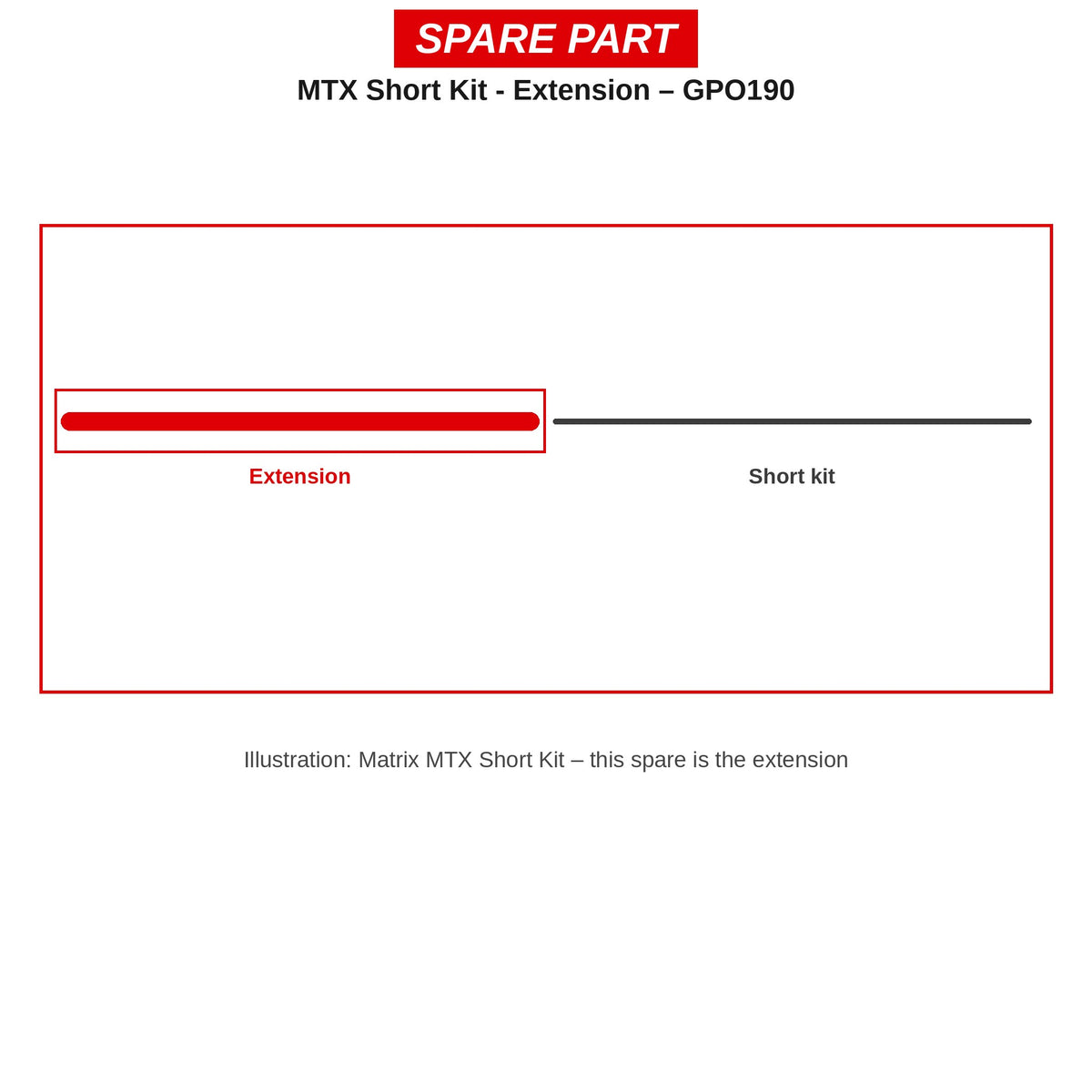 Matrix Verlengdeel MTX Short Kit – GPO190