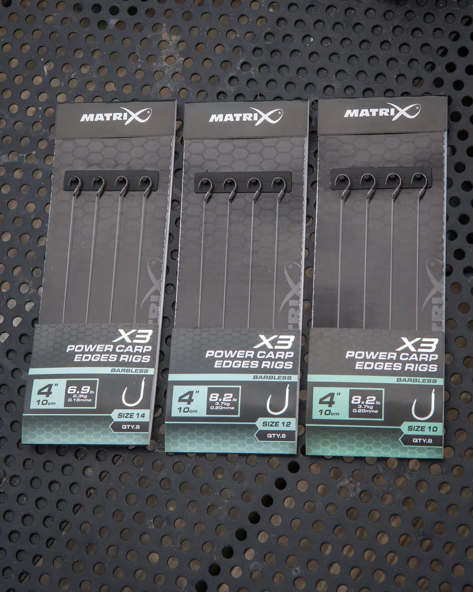 Matrix X3 Power Carp Edge 10cm Rigs 10 cm Onderlijnen zonder Weerhaak (8 stuks) GRR101/GRR102/GRR103 – productfoto 2