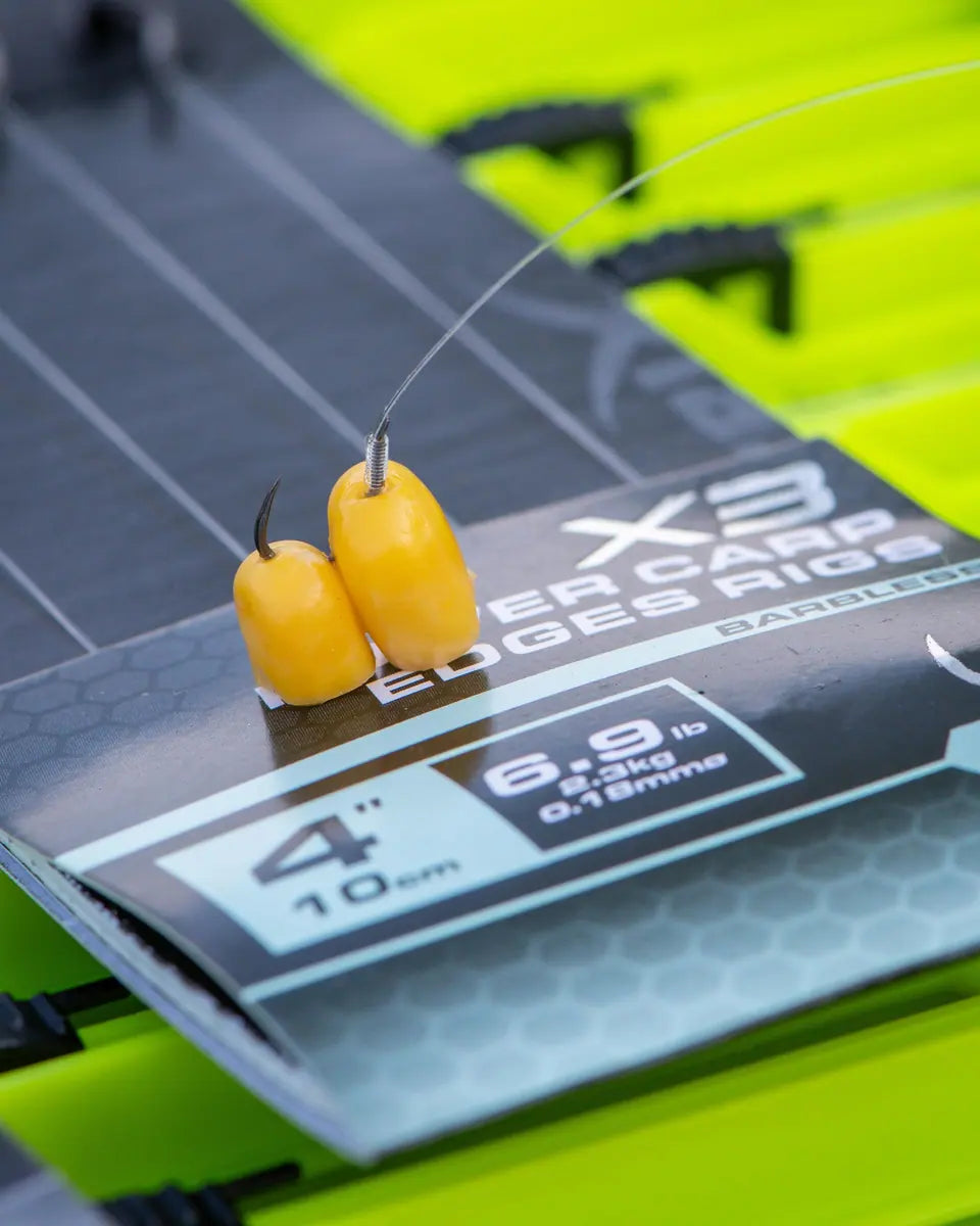 Matrix X3 Power Carp Edge 10cm Rigs 10 cm Onderlijnen zonder Weerhaak (8 stuks) GRR101/GRR102/GRR103 – productfoto 3