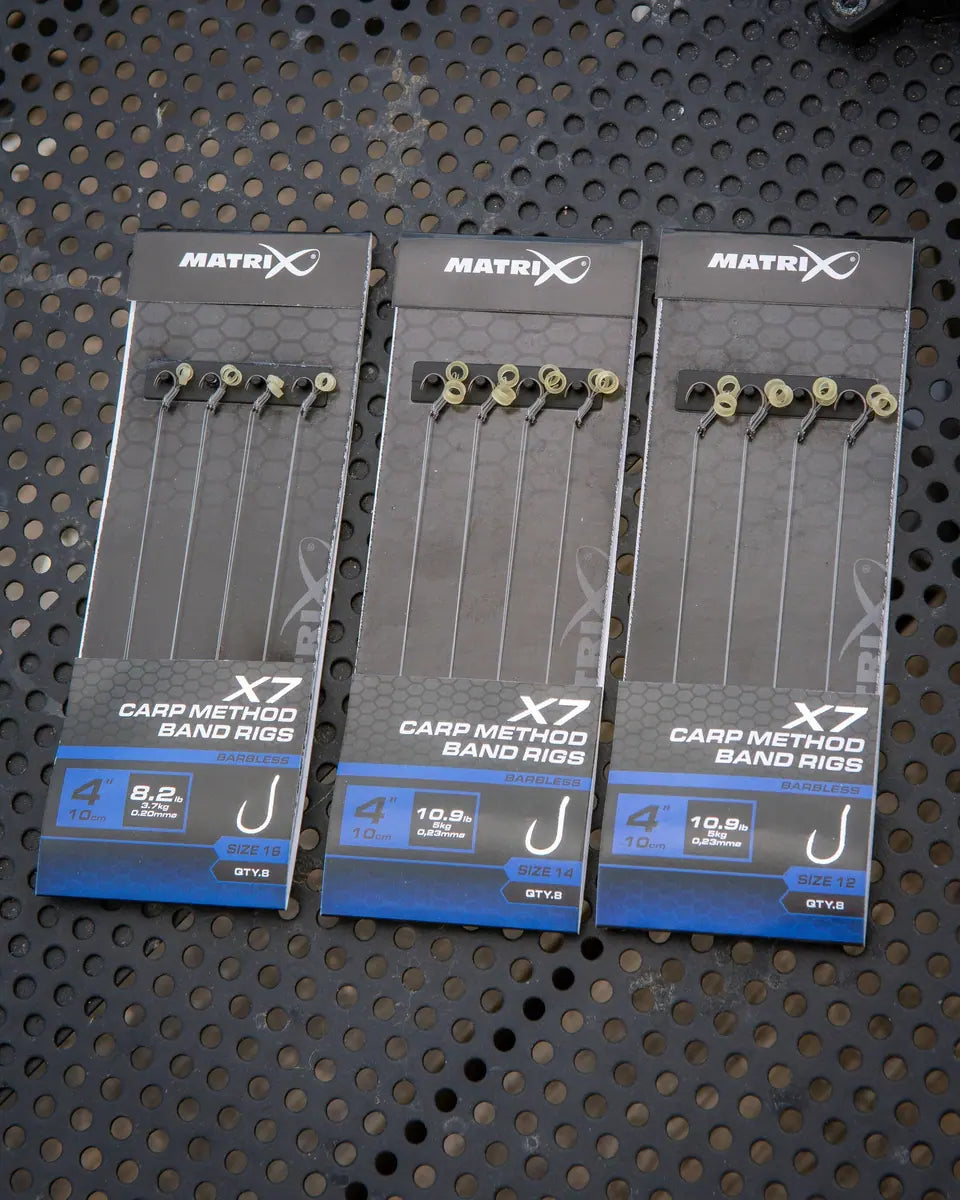 Matrix X7 Carp Method 10cm Band Rigs 10 cm Methodonderlijnen met Bait Band (8 stuks) GRR119/GRR120/GRR121 – productfoto 2
