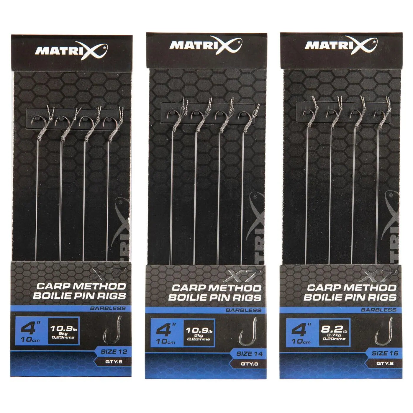Matrix X7 Carp Method 10cm Boilie Pin Rigs 10 cm Methodonderlijnen met Boilie Pin (8 stuks) GRR122/GRR123/GRR124 – productfoto 1