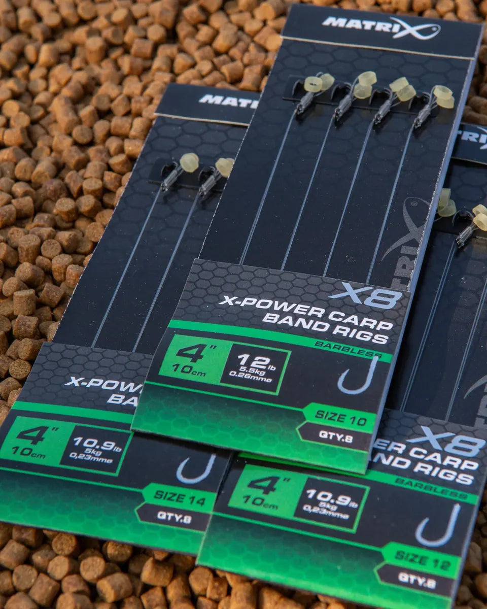 Matrix X8 X-Power Carp 10cm Band Rigs 10 cm Onderlijnen met Bait Band (8 stuks) GRR125/GRR126/GRR127 – productfoto 7
