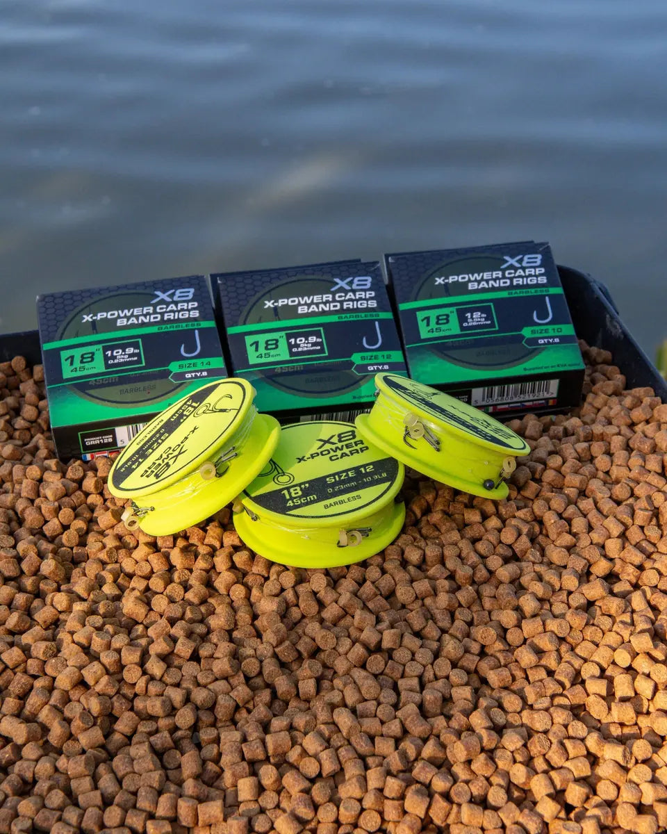 Matrix X8 X-Power Carp 45cm Band Rigs 45 cm Onderlijnen met Bait Band (8 stuks) GRR128/GRR129/GRR130 – productfoto 3